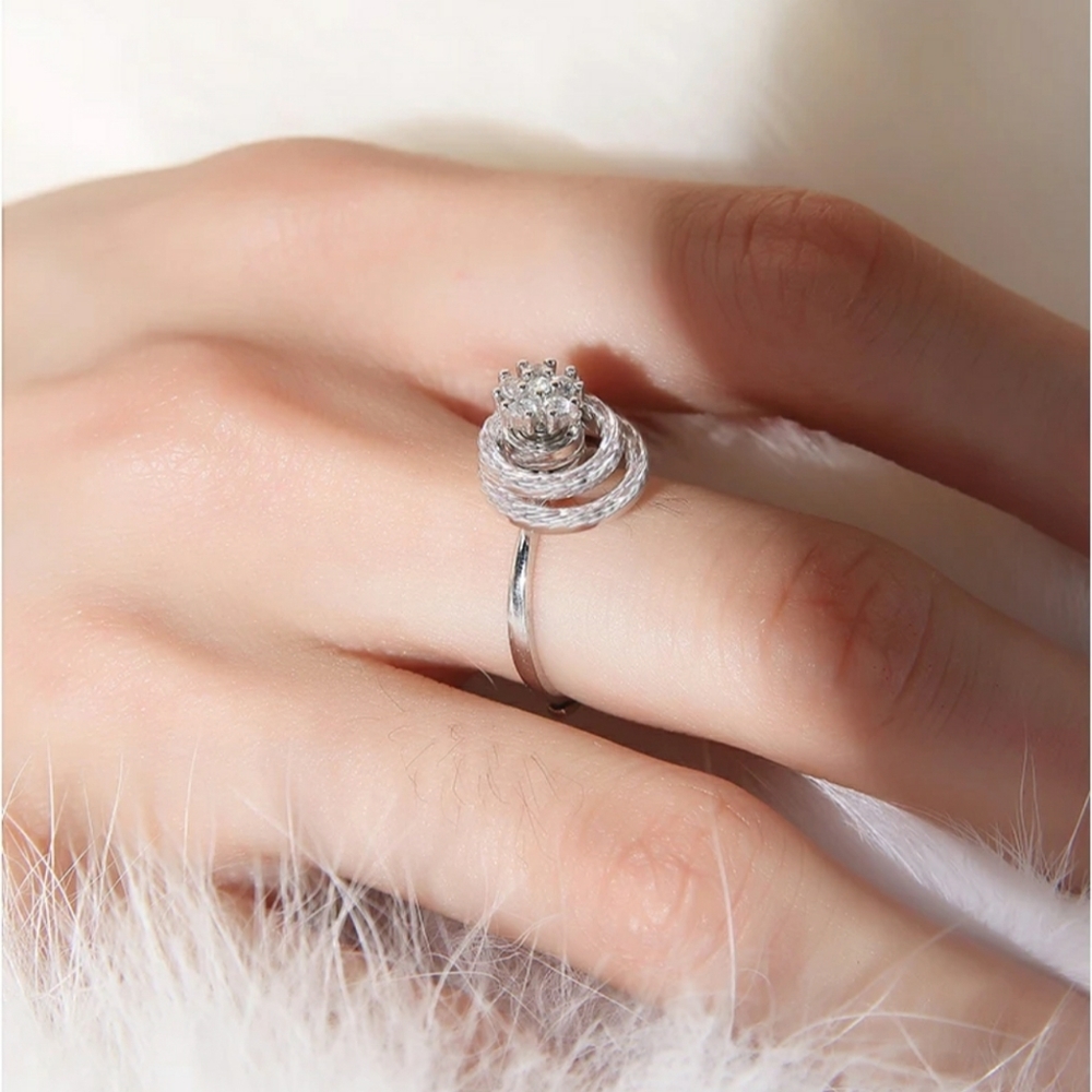 Double circle fidget spinner ring, small - Picture 2 of 6